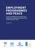 EMPLOYMENT PROGRAMMES AND PEACE