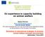 EU experience in capacity building on animal welfare