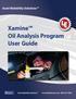 Xamine Oil Analysis Program User Guide