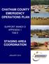 CHATHAM COUNTY EMERGENCY OPERATIONS PLAN STAGING AREA COORDINATION STAGING SUPPORT ANNEX D APPENDIX 1 TAB E JANUARY 2015