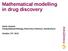 Mathematical modelling in drug discovery