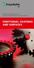 FRAUNHOFER INSTITUTe For. Functional Coatings and Surfaces