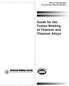 AWS G2.4/G2.4M:2007 An American National Standard. Guide for the Fusion Welding of Titanium and Titanium Alloys