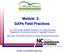 Module 2: GAPs Field Practices