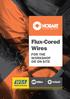Flux-Cored Wires FOR THE WORKSHOP OR ON-SITE