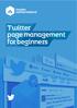 Twitter page management for beginners