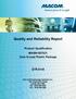 Quality and Reliability Report