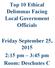 Top 10 Ethical Delimmas Facing Local Government Officials. Friday September 25, :15 pm 3:45 pm Room: Deschutes C