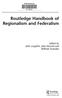 Routledge Handbook of Regionalism and Federalism