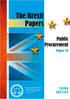 Brexit paper 9: Public procurement post-brexit