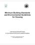Minimum Building Standards and Environmental Guidelines for Housing