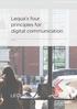 Lequa's four principles for digital communication. Overview