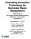 Technology for. Management