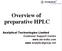 Overview of preparative HPLC. Analytical Technologies Limited