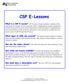 CSP E-Lessons. think critically, problem solve, and communicate. Many lessons contain academic activities related to careers.