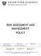 RISK ASSESSMENT AND MANAGEMENT POLICY