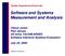 Software and Systems Measurement and Analysis