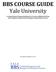 BBS COURSE GUIDE Yale University
