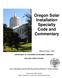 Oregon Solar Installation Specialty Code and Commentary