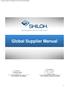 Global Supplier Manual