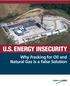 U.S. ENERGY INSECURITY. Why Fracking for Oil and Natural Gas Is a False Solution