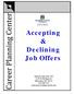 Accepting & Declining Job Offers