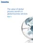 The value of global process owners in global business services. Part 1