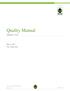 Version Quality Manual. Version May 2, 2017 Fair Trade USA. Fair Trade USA Quality Manual May Page 1 of 23