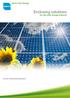 Ensto Industrial Solutions. Enclosing solutions. for the solar energy industry