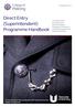 Direct Entry (Superintendent) Programme Handbook
