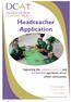 Headteacher Application