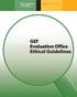 GEF Evaluation Office Ethical Guidelines