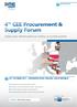 4 th CEE Procurement & Supply Forum