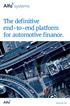 The definitive end-to-end platform for automotive finance.
