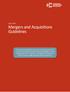 Mergers and Acquisitions Guidelines
