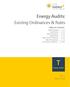 Energy Audits: Existing Ordinances & Rules. Table of Contents: Rev. 1 March Energy Audits