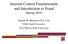 Internal Control Fundamentals and Introduction to Fraud - Spring Brenda M. Shannon, CPA, CIA Chief Audit Executive New Mexico State University