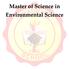 Master of Science in Environmental Science