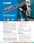 AquaDefense. Mapelastic. Premium Waterproofing and Crack-Isolation Membrane DESCRIPTION FEATURES AND BENEFITS WHERE TO USE