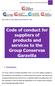 Code of conduct for suppliers of products and services to the Group Conservas Garavilla