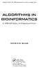 ALGORITHMS IN BIO INFORMATICS. Chapman & Hall/CRC Mathematical and Computational Biology Series A PRACTICAL INTRODUCTION. CRC Press WING-KIN SUNG