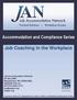 Accommodation and Compliance Series. Job Coaching in the Workplace
