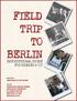 FIELD TRIP TO BERLIN INSTRUCTIONAL GUIDE FOR GRADES 6-12