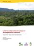 Land-based investment and green development in Indonesia