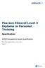 Pearson Edexcel Level 3 Diploma in Personal Training
