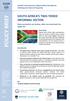 Growth and Economic Opportunities for Women Pathways for Shared Prosperity SOUTH AFRICA S TWO-TIERED INFORMAL SECTOR:
