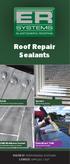 Roof Repair Sealants