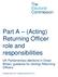 Part A (Acting) Returning Officer role and responsibilities