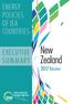 ENERGY POLICIES OF IEA COUNTRIES. New Zealand 2017 Review EXECUTIVE SUMMARY. Secure Sustainable Together