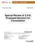 Special Review of 2,4-D: Proposed Decision for Consultation